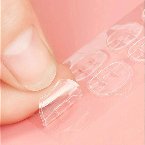 Ivtor 10 Sheets Waterproof Breathable Jelly Double Sided Nail Adhesives,Press On Nails Sticky Tabs Nail Glue Sticker thumb #2