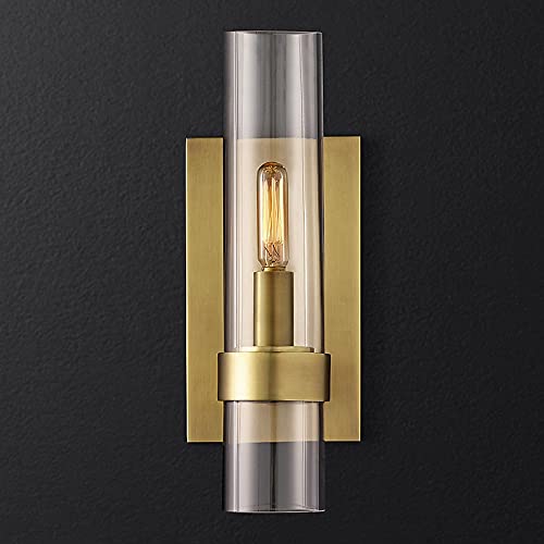 Lustre LED E14 pendentif rétro avec abat-jour verre pour foyer et salon