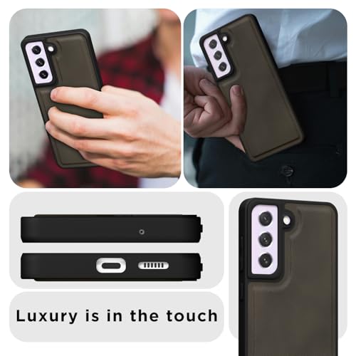 Image of Amazon Basics Back Cover for Samsung Galaxy S21 FE 5G | Premium PU Leather | Soft Touch Finish | Full Camera Protection | Raised Edge Bumper Case (Brown)