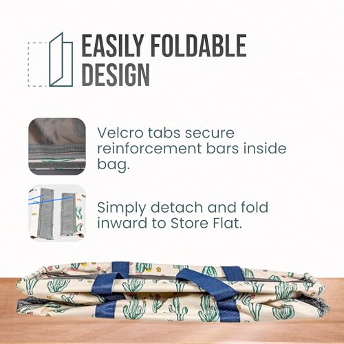 Image of Extra Large Utility Tote Bag - Oversized Collapsible Pool Beach Canvas Basket