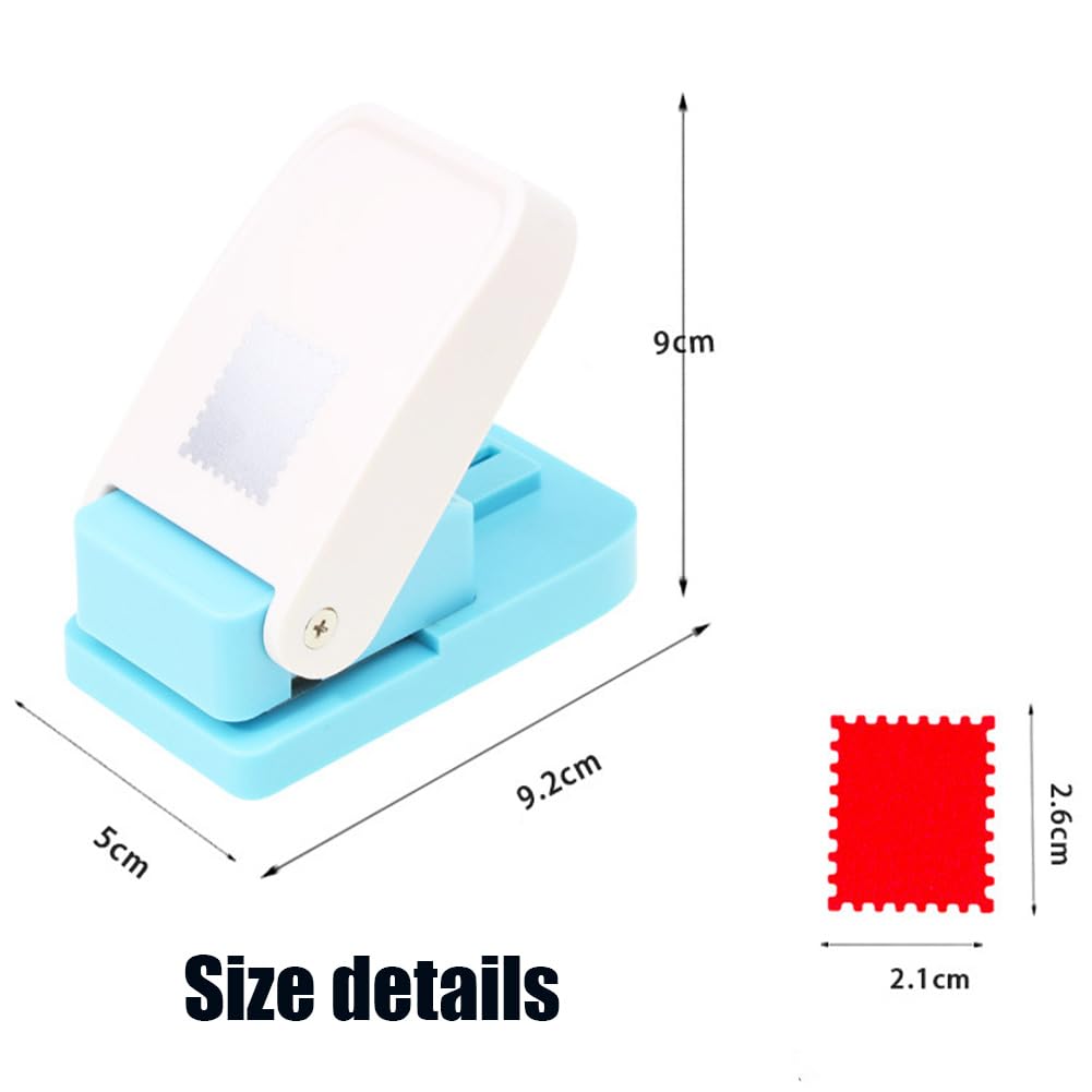 Dziurkacz rzemieślniczy - prostokątny stempel pocztowy 2,5 x 2 cm dźwignia akcja rzemiosło dziurki do papieru ręczne wielofunkcyjne kwadratowe materiały do scrapbookingu DIY tworzenie kart