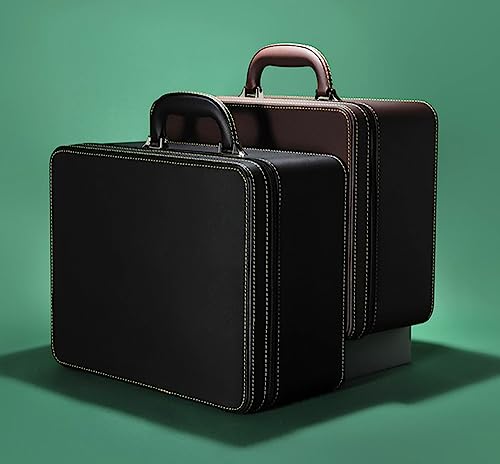 SANSREPONSE Jewelry Trays stacks Carriable with Handle Zipper Large Box Organizer Faux-Leather Accessory Case Storage(L3-BR) by SANSREPONSE - Image 3