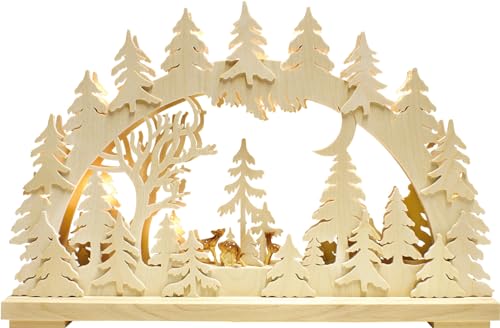 Ratags Schwibbogen klein, Rehe in der Abenddämmerung