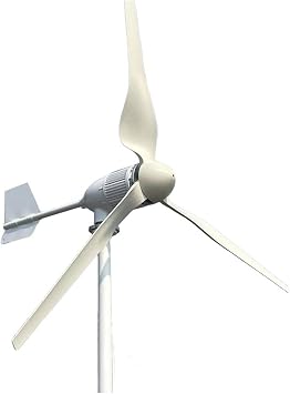 Wind Turbine Generators Kit, 20KW Horizontal Wind Turbine Generator 96V 48V 24V Windmill Strong Power Off Grid Inverter Output for Home Low Starting Speed for HomeHybrid Control,48V_20KW
