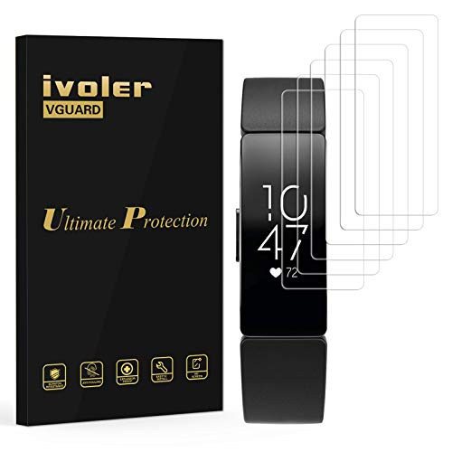 ivoler Pack de 6 Protection écran pour Samsung Galaxy Fit 2 / Fitbit Ace 3 / Inspire 2 / Inspire/Inspire HR, Couverture Complète [Liquide Installation] [Anti-Rayures] TPU Film Protecteur