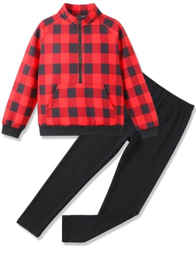 Image of Girls Clothes 2Pcs Outfit Set with Zip-up Top and Trendy Printed Pants Teen Girl Clothes 6-14Y