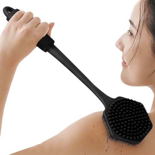 Djowyh Frotador De Espalda,Cepillo Corporal de Mango Largo para Exfoliación y Masaje | Herramienta Ergonómica de Lavado para Baño para Hombres Mujeres Personas con Movilidad Reducida Ancianos