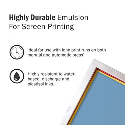 Ecotex® WR Blue Screen Printing Emulsion (Pint - 16oz.) Diazo Required Photo Emulsion for Silk Screens and Fabric - for Screen Printing Water Based Ink, Water Resistant Screen Printing Supplies