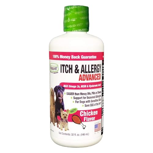 LIQUID-VET K9 Itch & Allergy Advanced Formula, Chicken Flavor, 32 oz