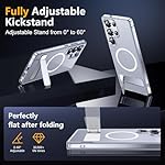 SPIDERCASE for Samsung Galaxy S25 Ultra Case, Magnetic with [3 Stand Ways][ Military Grade Drop Protection] with Invisible Stand Shockproof Slim Case for Galaxy S25 Ultra 5G 6.9'',Clear - Image 5