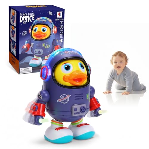 WRYBV Dancing Space Duck Toy, Space Duck Dancing Musical Interactive Toy, Walking Duck Baby Robot, Electric Dancing Duck Toy Baby Musical Toys, Cute...