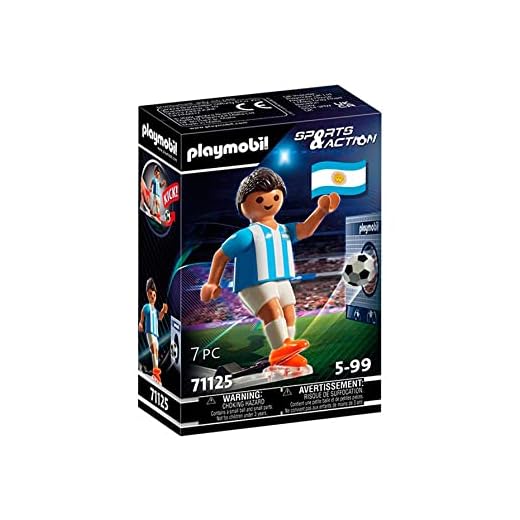 PLAYMOBIL Sports & Action - Jugador de Fútbol - Argentina, a Partir de 5 años