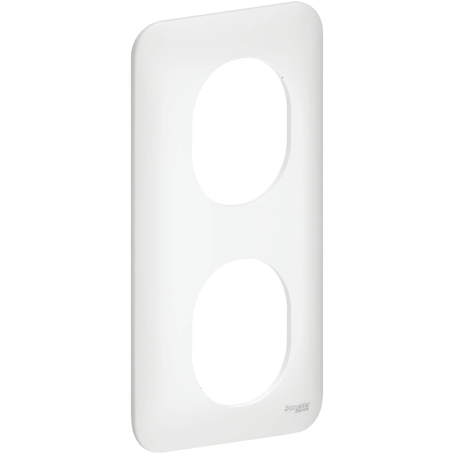 Ovalis plaque de finition 2 postes vertical entraxe 57mm