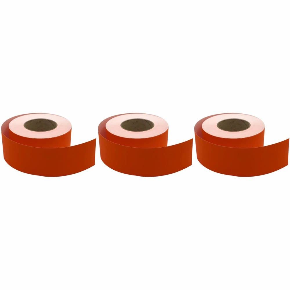 3 Ace Crafts (Pack of 3) Straight Edge Poster Paper Border Roll- (48mm x 50 Meters) - (Orange) School/Office, Classroom Decoration, Fade Resistant Paper, Black Board Border Display Rolls