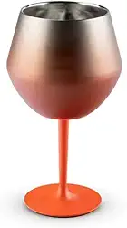 Taça Térmica Inox 2 em 1, 400ml, Copo ou Taça com Haste Removível, Isolamento a Vácuo, Elegante (LARANJA)