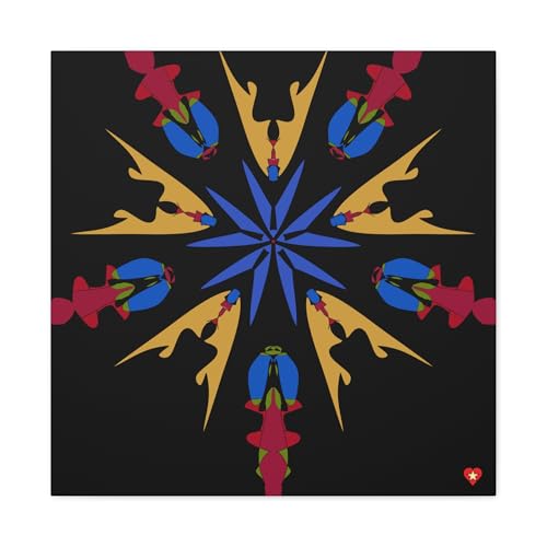 Vibrant Abstract Art Canvas Colorful Geometric Wall Deco, Home Decoration Art Lovers Unique '9.uncommon.journey' Mitzisniftis