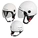 Casco Jet Demi Scooter Moto Omologato ECE 22 Visiera Antigraffio Bianco L
