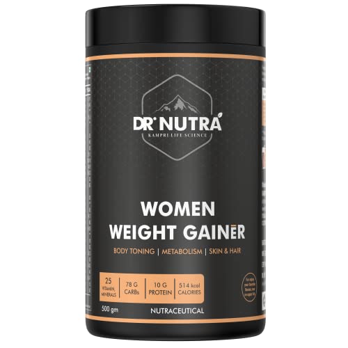 Image of Dr.NUTRA Women Weight Gainer powder for Increase Breast Muscle, Weight Gain and Mass Gain for Women - 1kg, Chocolate Flavor