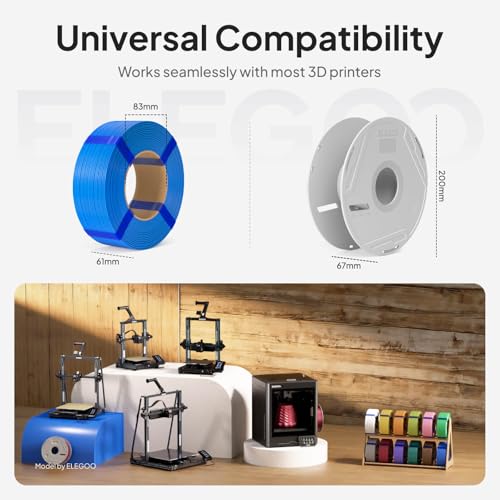 Image of ELEGOO PLA Basic Filament with Reusable Spool Sunflower Yellow 1KG, 1.75mm PLA 3D Printing Filament 2.2lbs High Dimensional Accuracy, Easy Installation Detachable Spool Fits for Most 3D Printers