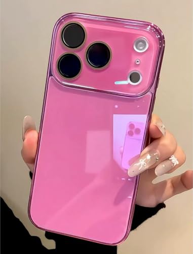 Coque rose rouge iPhone 17 Pro Max verre trempé rigide de protection