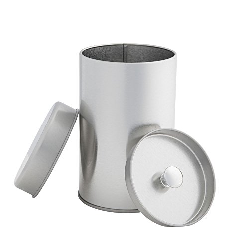 Tea Tin Canister with Airtight Double Lids for Loose Tea - Small Kitchen Canisters for Tea Coffee Sugar Storage, Loose Leaf Tea Tin Containers by SilverOnyx - Tea Canister - 1 pc - Thumbnail 2