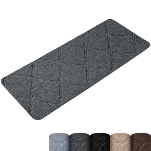 Homwiz Treppenstufen Matten, Stufenmatten Selbstklebend Innen 15 Stück, Treppenstufen Antirutsch Zuschneidbar Wiederverwendbar für Schützen Sie Haustiere, Senioren Kinder (Dunkelgrau, 55cm x 19cm)