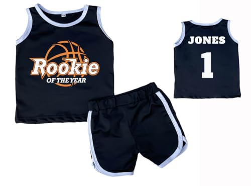 Rookie of The Year First Birthday Baby Boy Custom Jersey for One Year Old Outfit