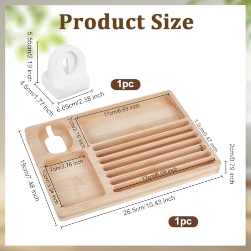 Plateau de rangement montre en bois pour organiser votre bureau et votre entrée - 3
