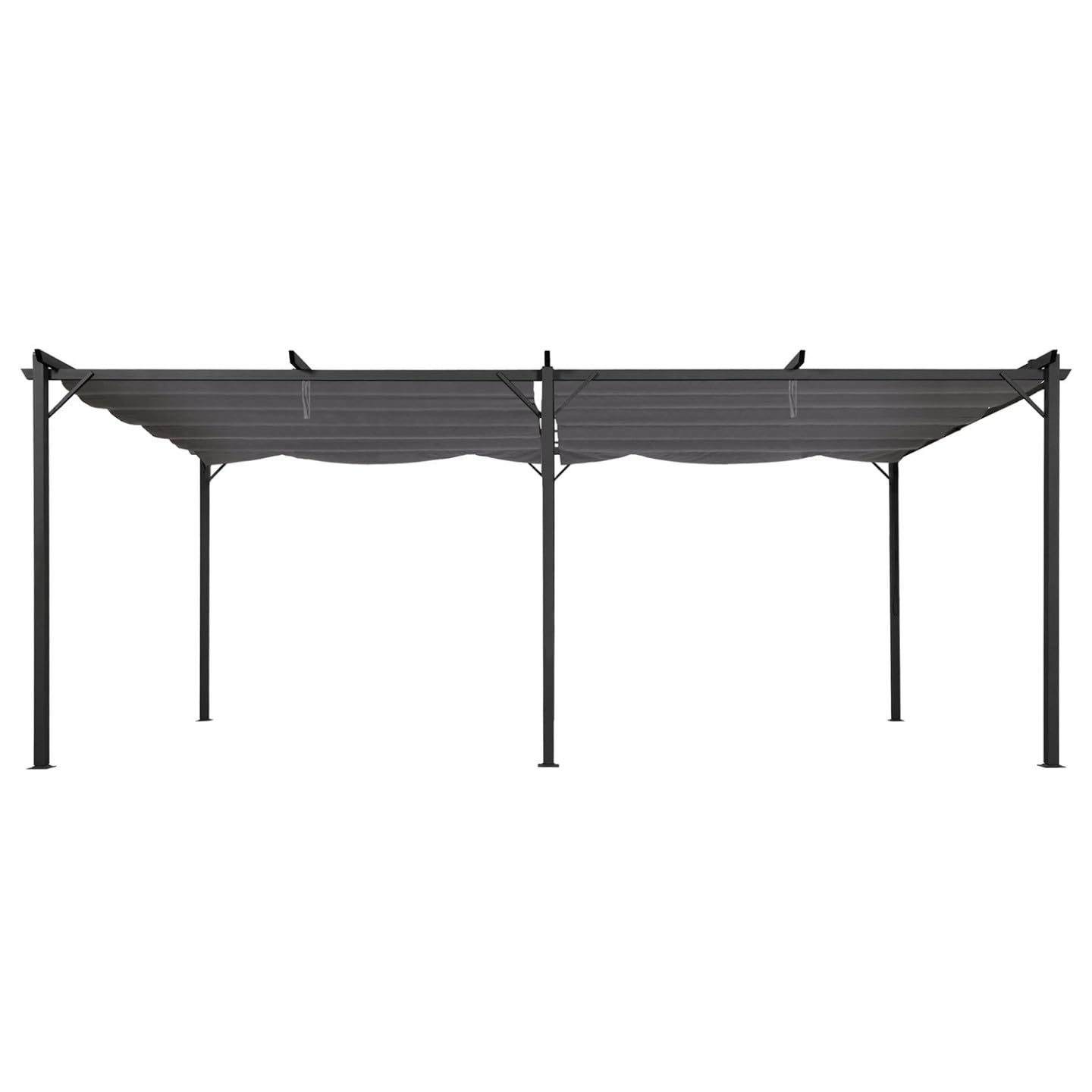 IDMarket - Pergola Toit rétractable 6 Pieds 3x6 M tonnelle Gris Anthracite