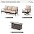 Patio Furniture Set with 56" Fire Pit Table, Premium Outdoor Wicker Metal Frame Furniture with Upgraded Waterproof Thick Cushions for Porch, Poolside, Deck, and Yard?4 Pieces,Beige