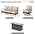 Patio Furniture Set with 56" Fire Pit Table, Premium Outdoor Wicker Metal Frame Furniture with Upgraded Waterproof Thick Cushions for Porch, Poolside, Deck, and Yard?4 Pieces,Beige