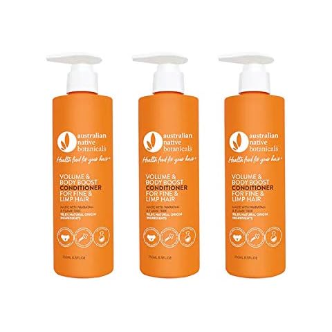 Australian Native Botanicals Volume & Body Boost Conditioner, With Waratah & Flame Tree, Suitable For Fine & Limp Hair - 3 x 250ml Cover