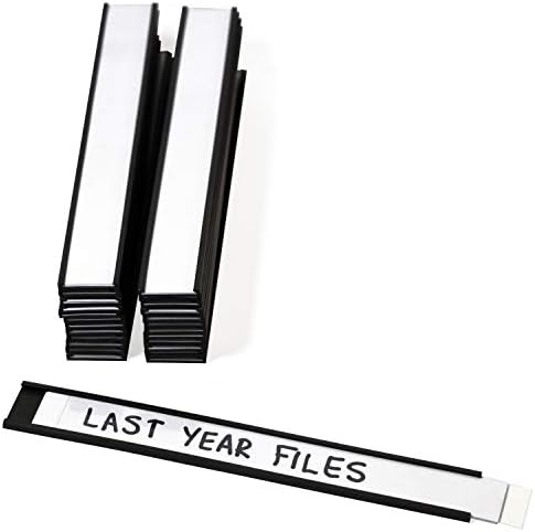 SmartSign Magnetic 'C' Channel Label Holders for Metal Racks and Shelves | 0.75" x 6" Pack of 25, Made in USA