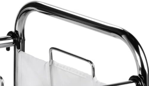 Honey-Can-Do SRT-01235 Heavy-Duty Triple Laundry Sorter, Chrome/White 70 lbs