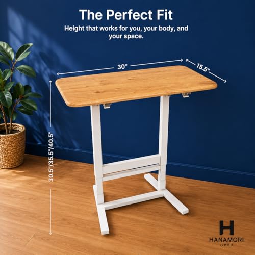 Image of Hanamori Rise: (Self-Installing) Height Adjustable - 3 Heights | No - Problem Table | Foldable - No Tools Needed Setup | Desk for WFH and Work | Study Table | Work Desk for Laptop /PC