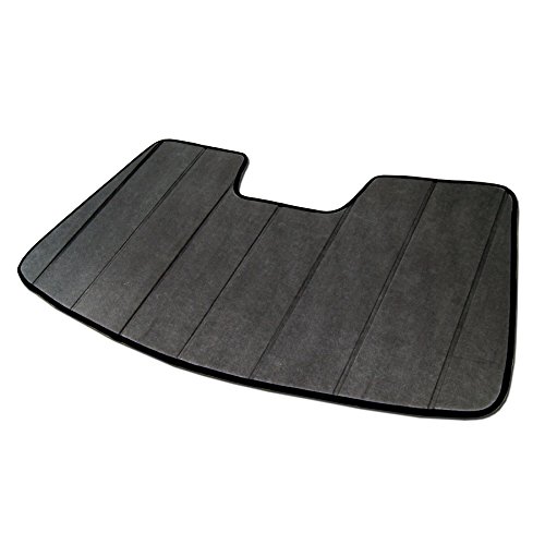 Image of Front Car Windshield Sun Shade Compatible with 2014-2019 Acura RLX | Custom Fit Visor Accordion Fold Style Sun Protector | Silver & Grey 1-pc Set | SS-004