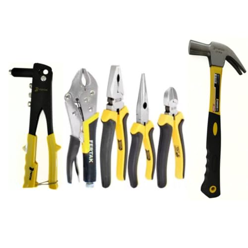 Kit 6 Ferramentas-1 Alicate Universal 8 Pol+1 de Corte 6