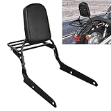 DSISIMO Motorcycle Passenger Backrest Sissy Bar With Back Rest Cushion Pad And Luggage Rack Compatible With For Honda Shadow Spirit 750 VT750C2 2007-2014 Shadow Phantom VT750C2B 2010-2019