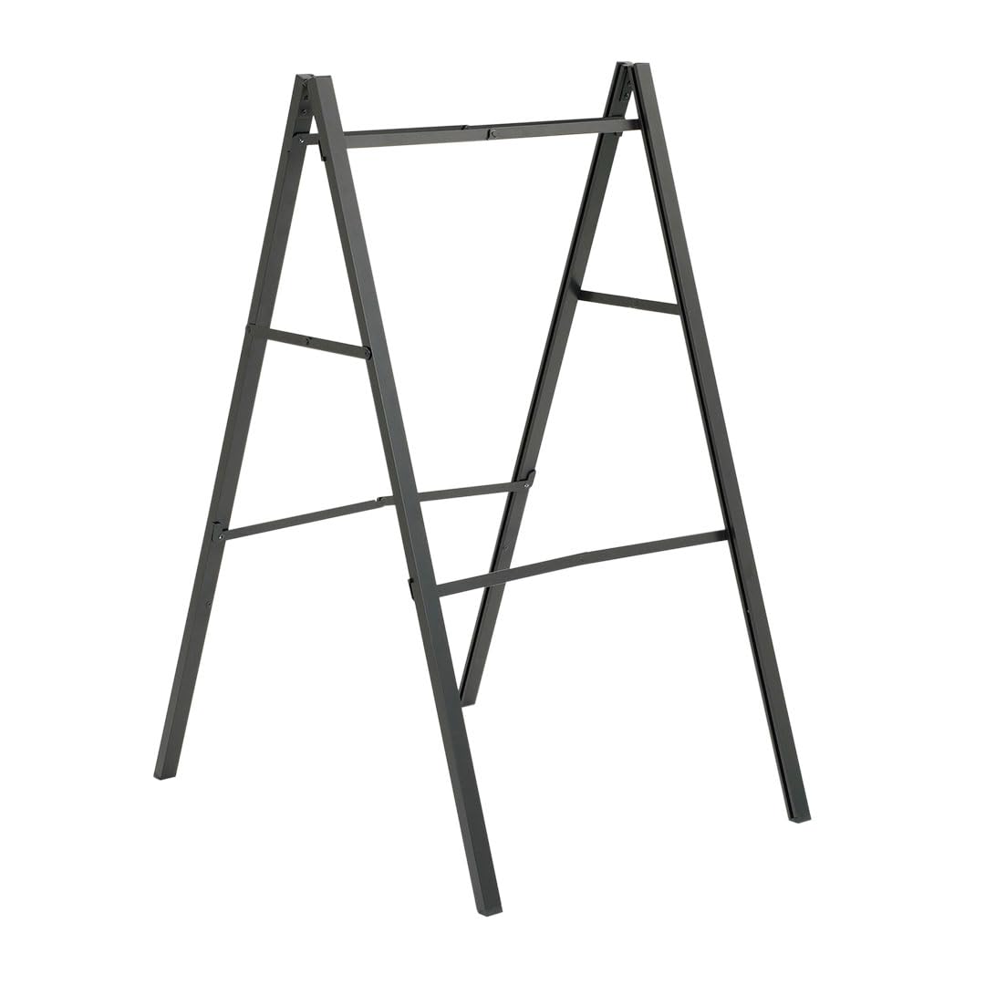 Danieli - Espositore da Terra a Cavalletto Bifacciale Pieghevole in Ferro 2xA1. Espositore per Pannello Pubblicitario a Pavimento. Chiusura a Fisarmonica. Cavalletto per Avvisi e Poster.