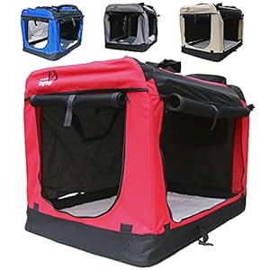 Trasportino Pieghevole per Cani - Cuccia da Viaggio, Disponibile in 6 Misure, Rosso o Beige - immagine 4