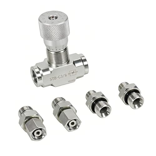 Válvula de control de flujo hidráulico de 3/8 para solucionar tirones en brazos mecánicos 6