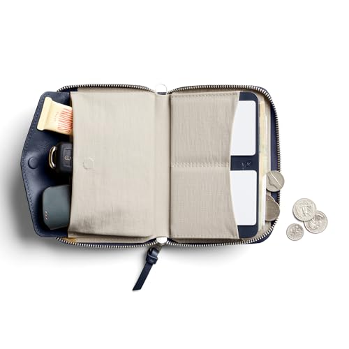 Image of Bellroy Folio Wallet (compact leather folio /clutch wallet with space for cards, bills and coins, plus everyday essentials) - Navy