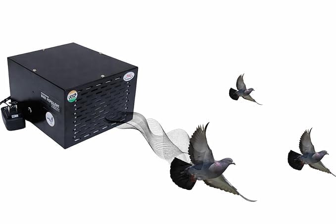 Ultrasonic Bird Repellent Machine 8000 sq ft Coverage – Chemical-Free Bird Deterrent for Pigeons, Sparrows & Crows | Powerful Electronic Bird Scarer for Balcony, Roof, Warehouse-picture-19