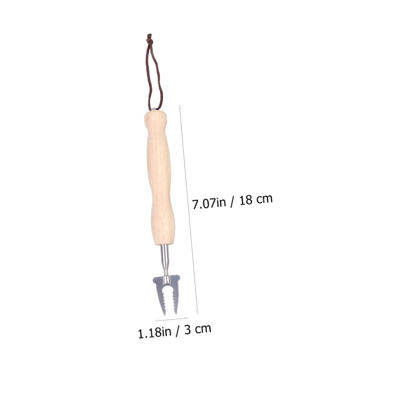 Amosfun 2Pcs Telescopic Bbq Forks with Gourd Shaped Wooden Handle for Camping and Barbecue Versatile Skewers for Grilling Meat Vegetables and Sausages