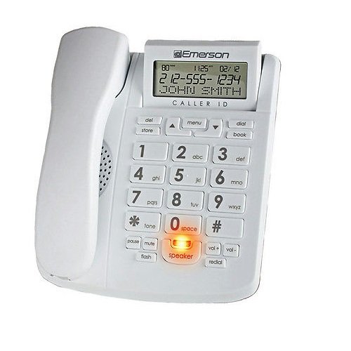 Emerson EM300WH Big Button Phone for Elderly Seniors Landline Corded Phone with Speakerphone