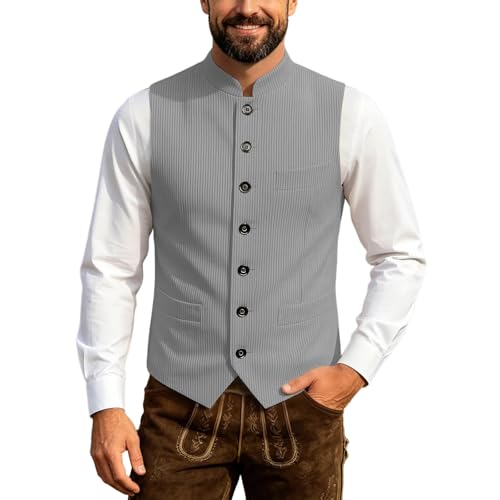 Gilet de costume traditionnel homme grande taille gilet confortable pour fête de la bière