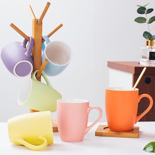 Taza de café cerámica 350ml con asa color rosa miniatura 6