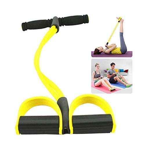 RIOWORLD Pull Reducer Training Bands 4 Tubes Body Trimmer Pedal Exerciser Yoga Crossfit Exercise, Arm Exercise, Tummy Body Building Training Men and Women