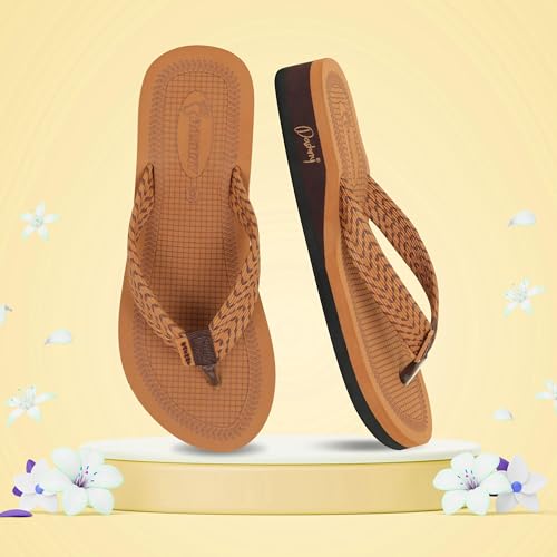 Image of Dashny Women's (1435-1434) |Extra Super Soft Comfortable Slippers |Tan Brown Casual Slides Slippers
