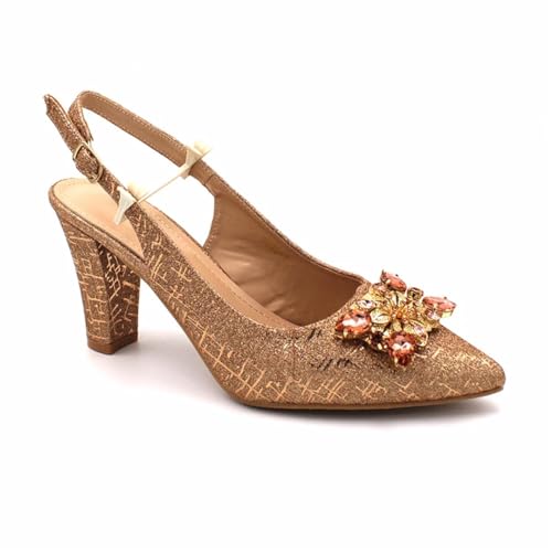 Fjnbbiot Champagne African Lady Sandals Summer High Heels Women Shoes And Bag Set Pumps Shoes For African Wedding Party4
